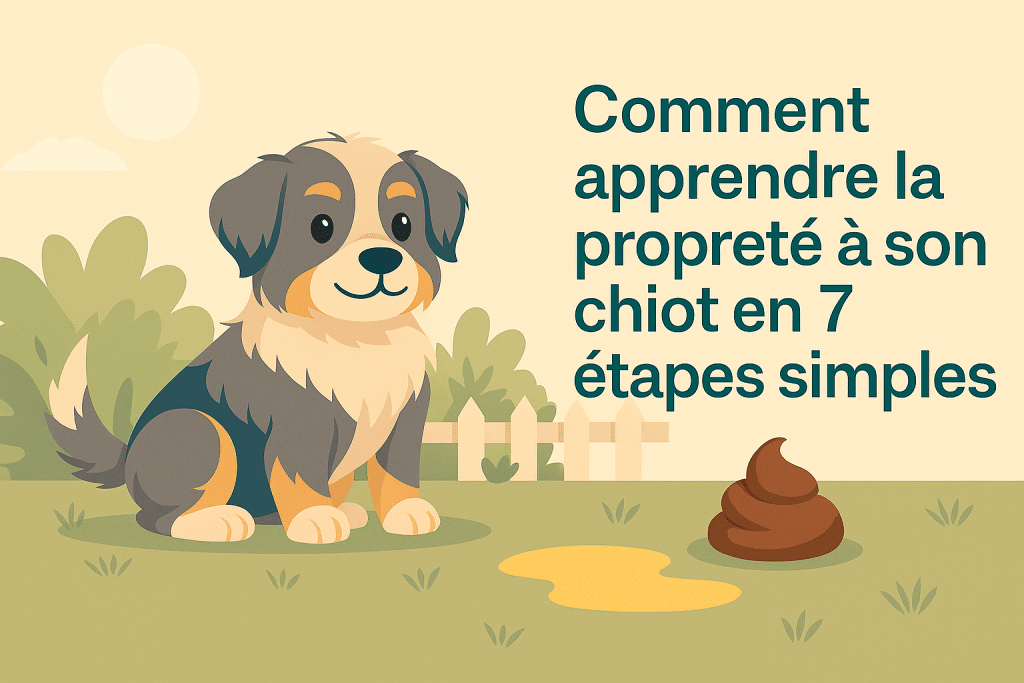 Illustration – comment apprendre la propreté à son chiot en 7 étapes simples
