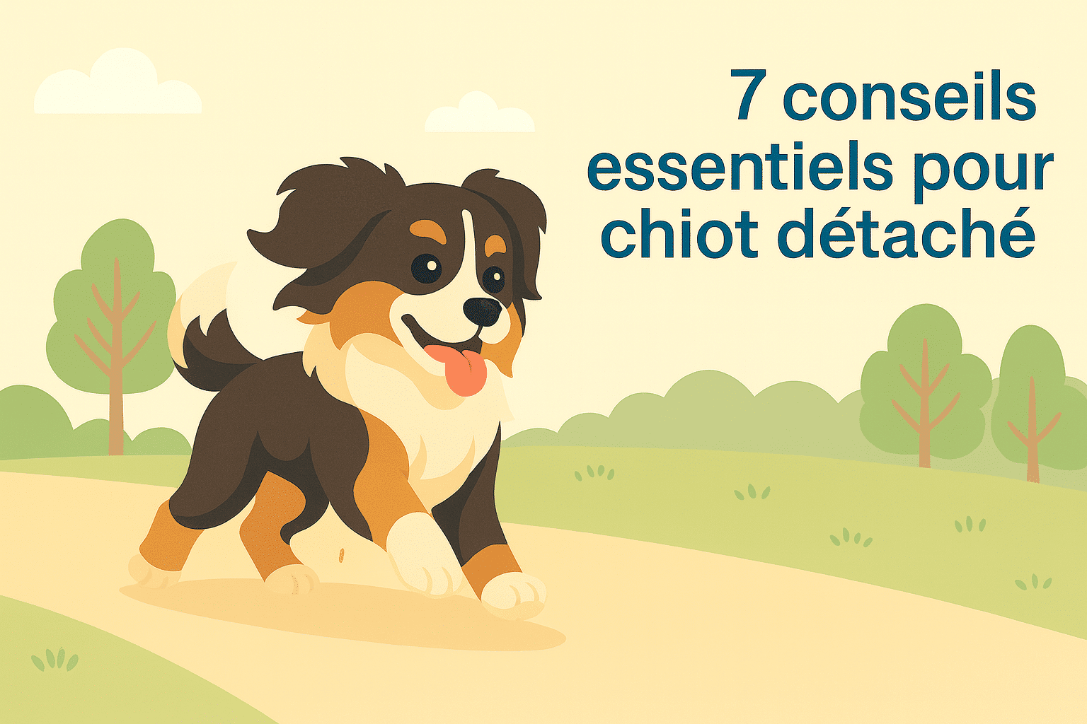 Chien détaché courant joyeusement dans un parc en toute liberté